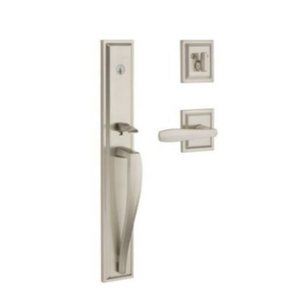 Baldwin Torrey Pines Single Cylinder Front Door Handleset Featuring SmartKey Sec